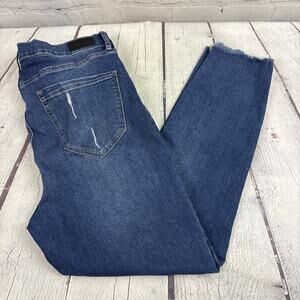 Nicole Miller New York SOHO Womens 12 High Rise Ankle Skinny Distressed Jeans